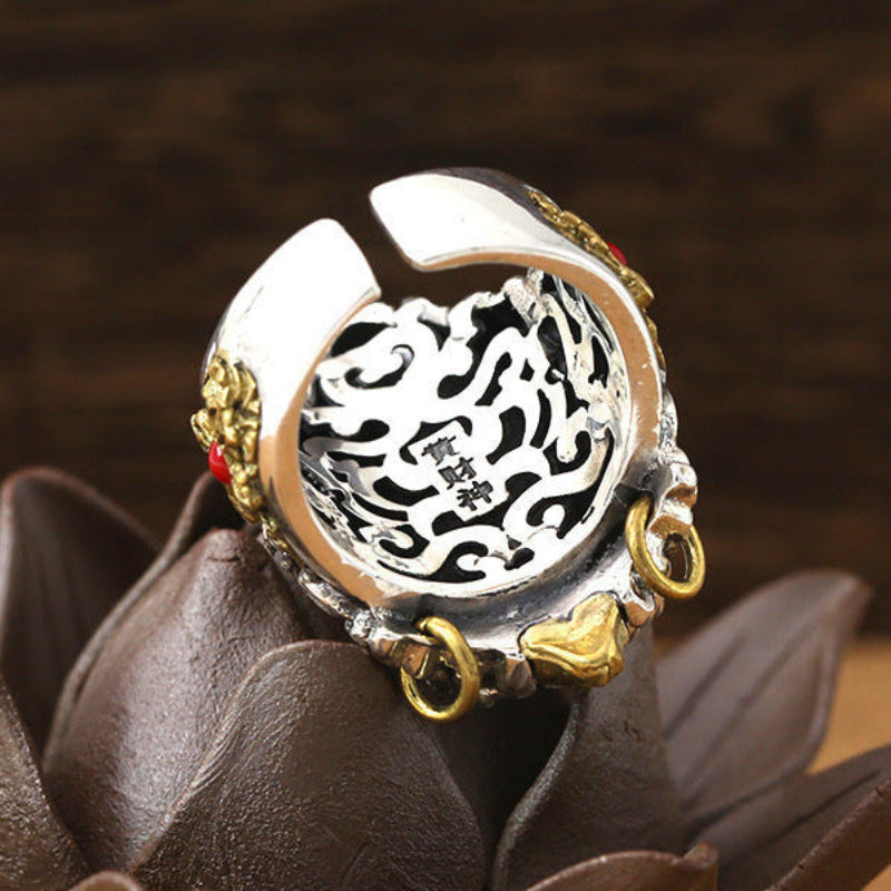 Yellow God of Wealth Index Finger Opening Ring