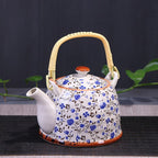 High Tea Celadon Teapot Longquan Glaze Mid-color Lifting Beam Teapot
