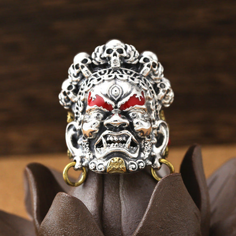 Yellow God of Wealth Index Finger Opening Ring