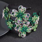 Women's Sweet Clover Flower Rhinestone Hair Bands-5