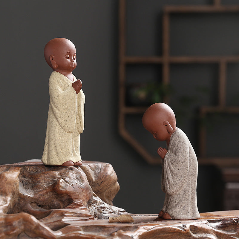 Zen Little Monk Yixing Ware Tea Pet Office Decoration