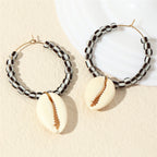 Temperament Color Rice Bead Earrings Popular Geometric Earrings