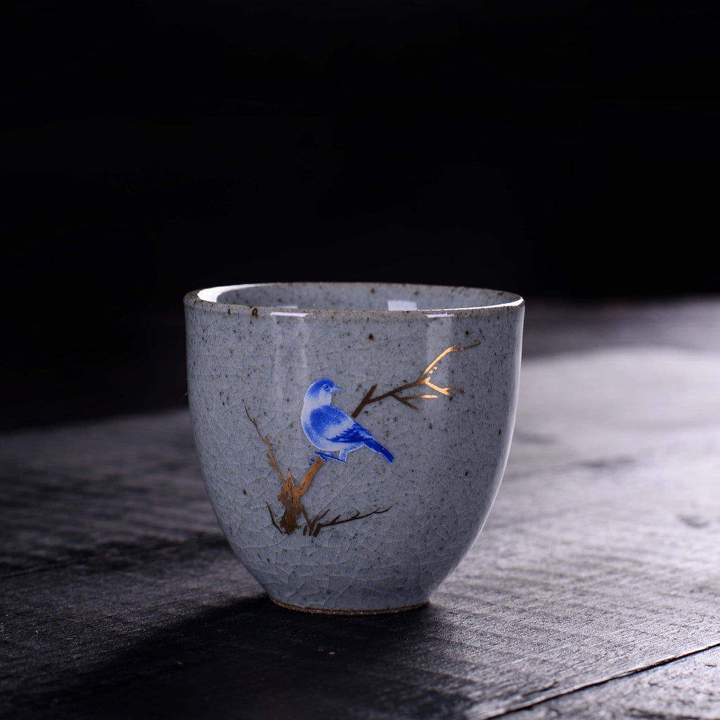 Retro Official Kiln Crackle Plum Blossom Kungfu Teacup-5
