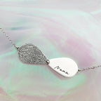 Sterling Silver Couple Necklace Custom Text