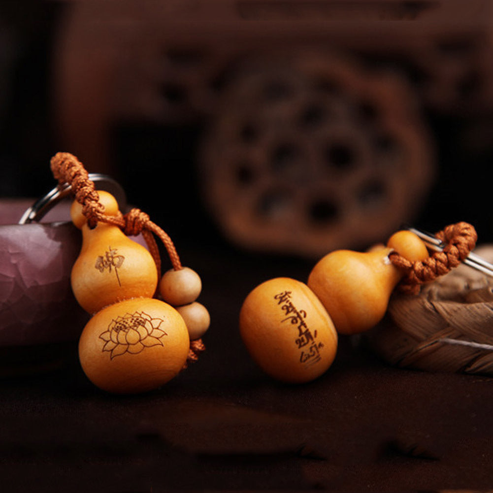 Mahogany Small Gourd Keychain
