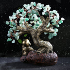 Natural Dongling Green Crystal Fortune Tree Ornament