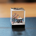 New Chinese Style Wood Courtyard Guofeng Resin Small Ornament