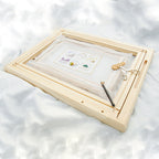 Original Wood Color Pine Flat Embroidery Table Size Available-6