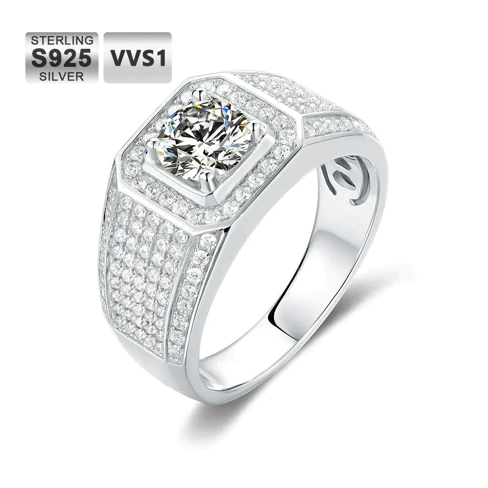 3.0 Carats VVS1 Moissanite Diamond Fully Iced Out Men's RingWith a diamond-like appearance, a moissanite ring will give you sparkle to match your daily outfit.
Moissanite is the most beautiful jewel in the world with more briRingsRingsdopeplusDOPEPLUS.COM