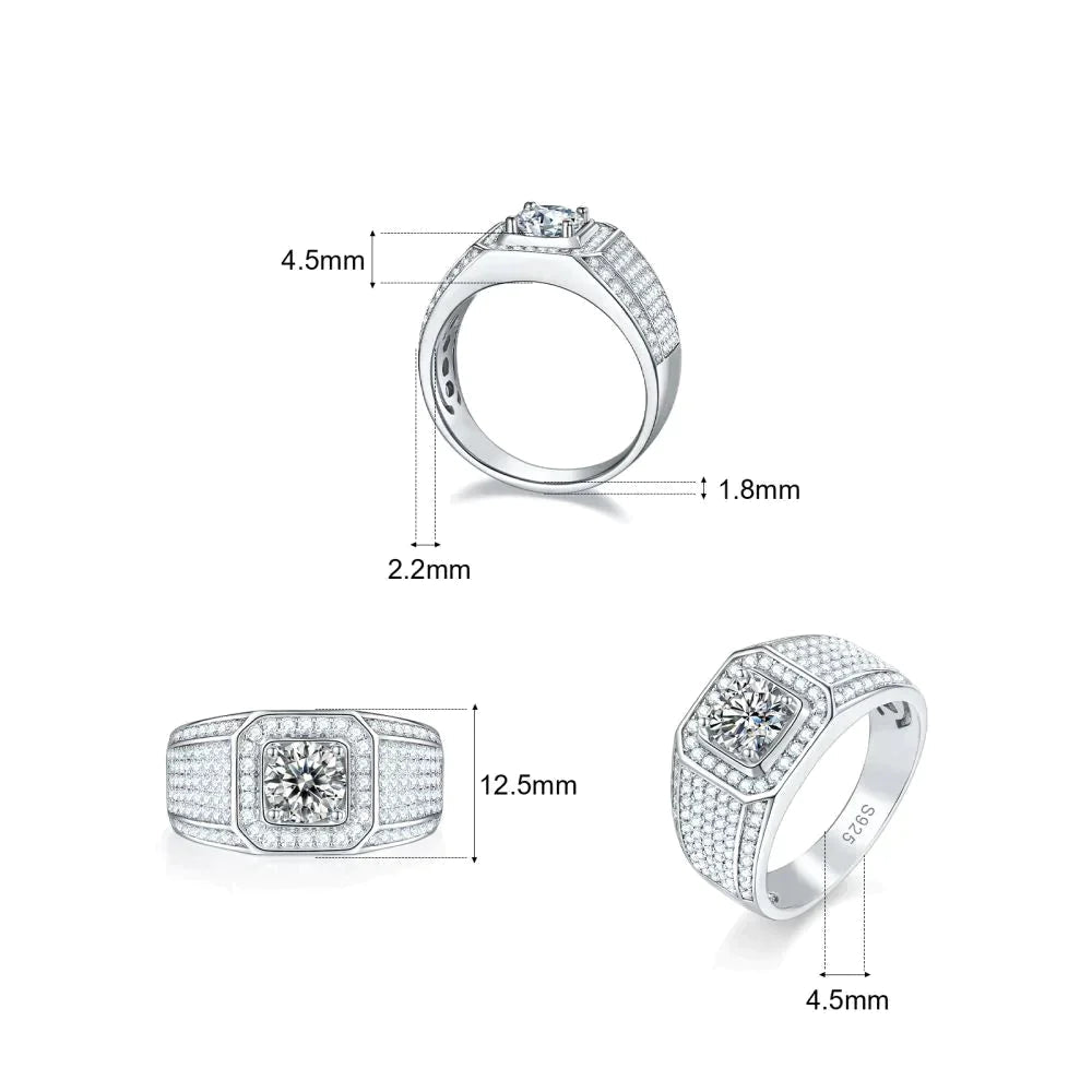 3.0 Carats VVS1 Moissanite Diamond Fully Iced Out Men's RingWith a diamond-like appearance, a moissanite ring will give you sparkle to match your daily outfit.
Moissanite is the most beautiful jewel in the world with more briRingsRingsdopeplusDOPEPLUS.COM