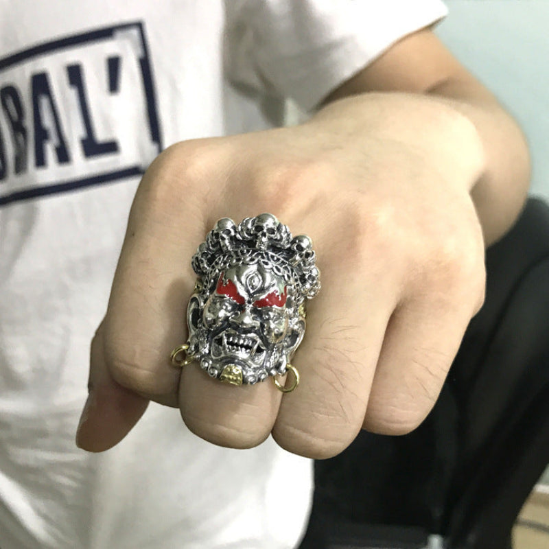 Yellow God of Wealth Index Finger Opening Ring