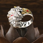 Yellow God of Wealth Index Finger Opening Ring