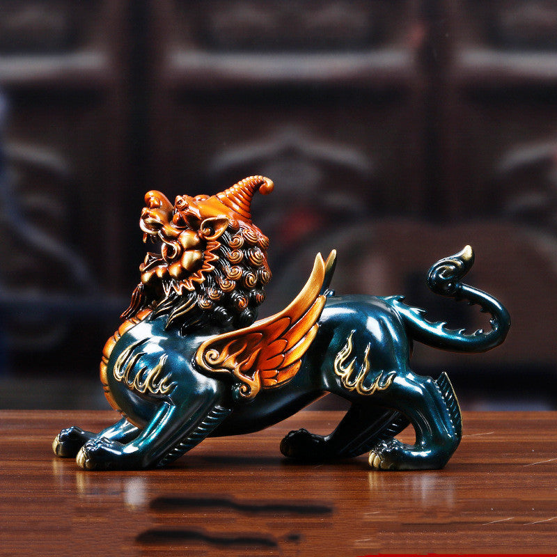 Colorful Copper Pixiu Home Feng Shui Ornament