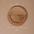 Log Coaster Breakfast Plate Round Potholder Mark Coaster Snack Plate Coffee Saucer