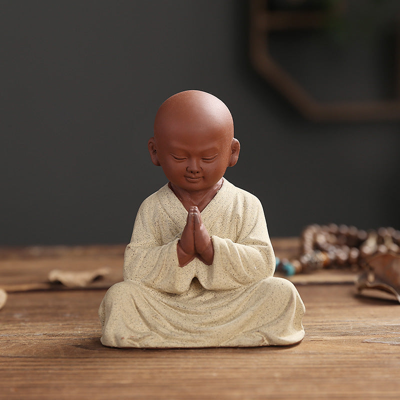 Zen Little Monk Yixing Ware Tea Pet Office Decoration