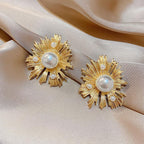 Vintage High-end Earrings Pearl Ocean Scallop-shaped Creative Earrings Earrings