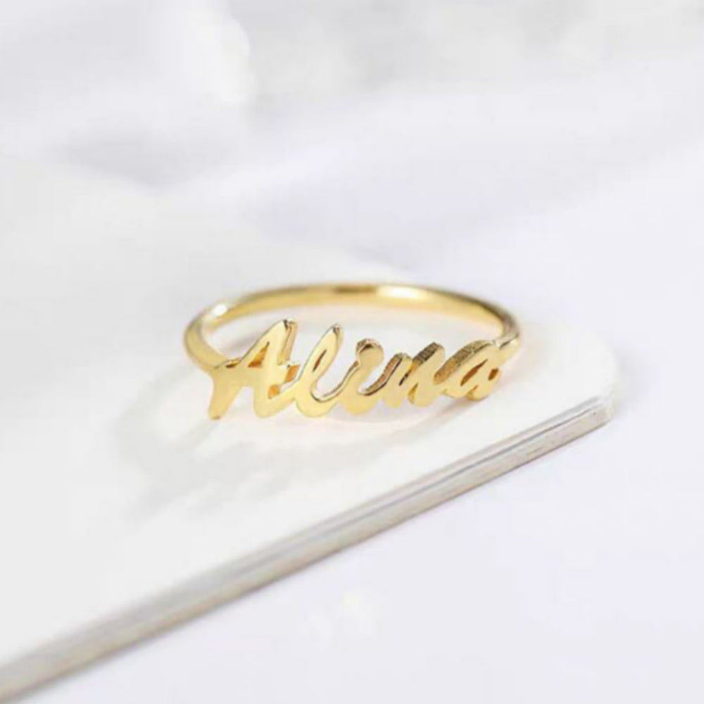 Personalized Name Ring Custom Letter Jewelry for Women-3