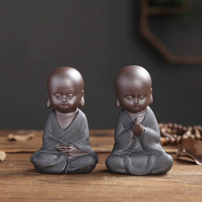 Zen Little Monk Yixing Ware Tea Pet Office Decoration