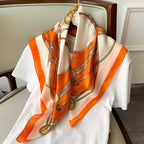 Silk Scarf Western Fashion Small Square Scarf Women Retro French Matching Shirt