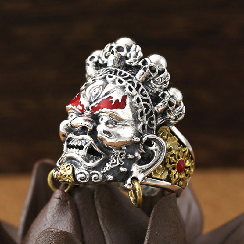 Yellow God of Wealth Index Finger Opening Ring