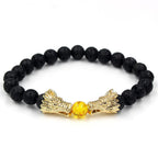 Unisex Crystal Dragon Head Bracelet