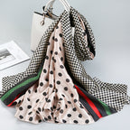 Dot printed silk scarf