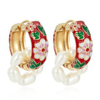 Alloy Printed Handmade Earrings Creative Earrings