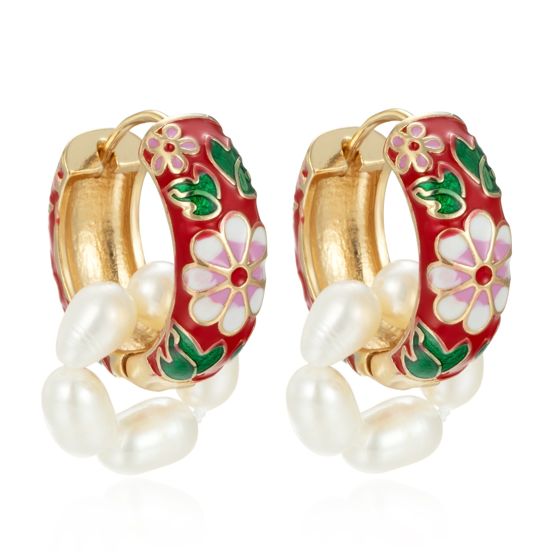 Alloy Printed Handmade Earrings Creative Earrings