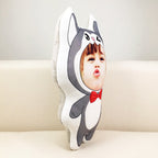 Custom Picture Husky Samoyed Shaped Throw Pillow