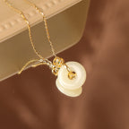 White Jade Clavicle Necklace Birthday or Anniversary Gift-3
