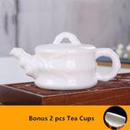 Jade porcelain handmade Shih Tzu teapot