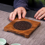 Walnut Teapot Mat Household Pot Holder Coaster Tea Mat