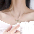 925 Silver Bamboo Hetian Jade Bead Necklace