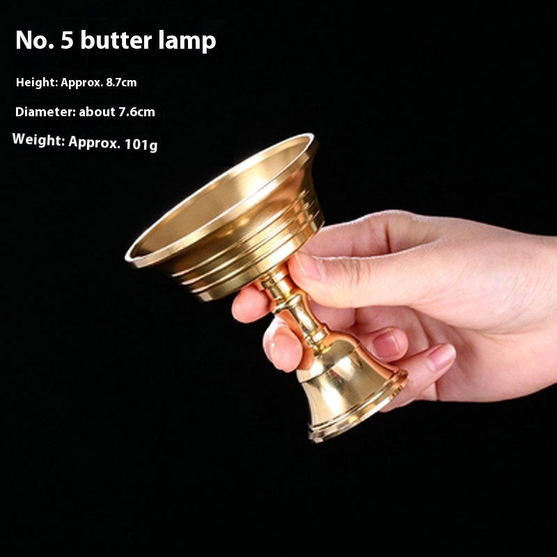 Pure Copper Oil Lamp Holder for Buddha