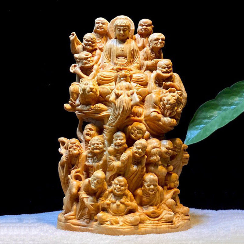 Thuja Wooden Carving Eighteen Arhat Ornament