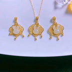 Jade Hare Lock Of Good Wishes Necklace