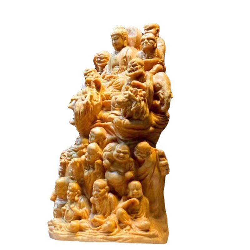 Thuja Wooden Carving Eighteen Arhat Ornament