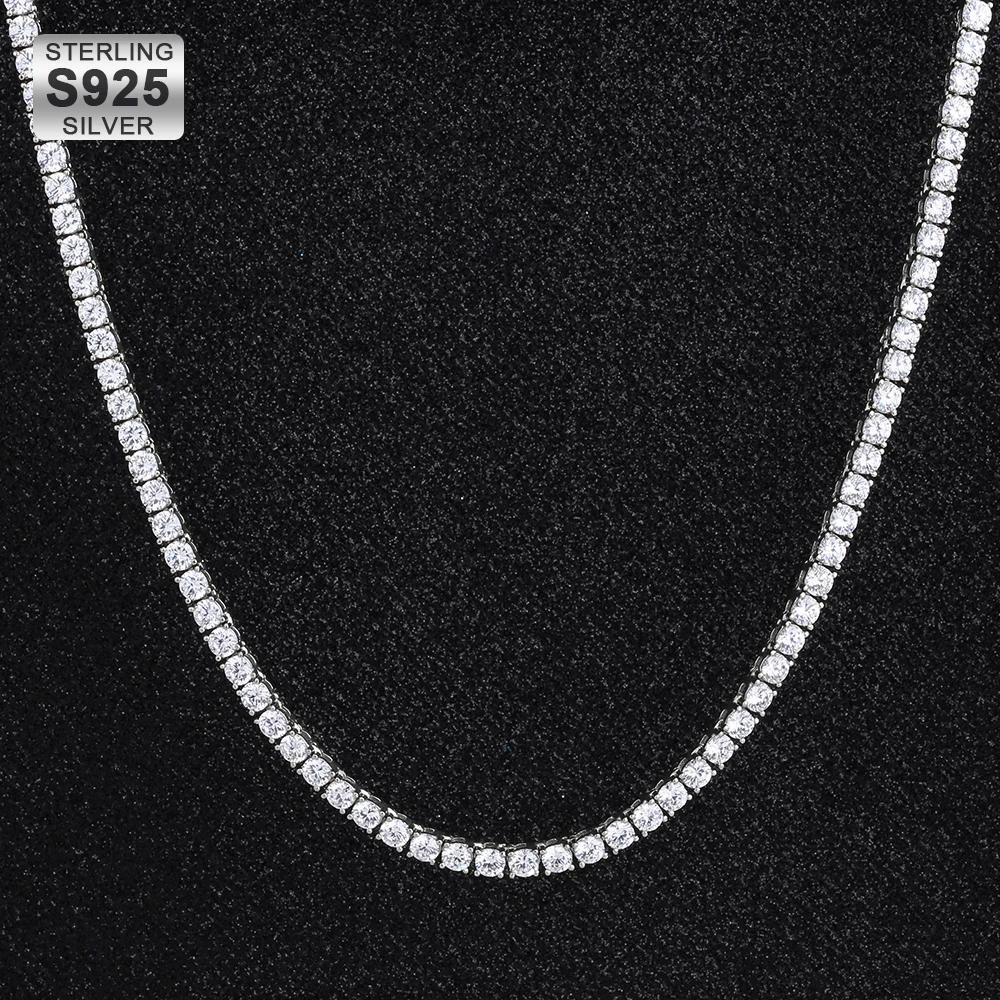 4mm 925 Sterling Silver Tennis Chain Necklace
Everlasting Shine: Every Cubic Zirconia stone is hand-selected 5A quality, totally clean and transparent, similar shining with real diamonds.
No Color Fading: 0.3μmnecklacenecklacedopeplusDOPEPLUS.COM