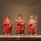 50th Birthday Gifts for Men Fu Lu Shou Sanxing Ceramic Ornaments-5
