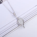 Natural Jasper Water Drop Pendant Hetian Jade Necklace