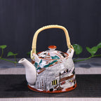High Tea Celadon Teapot Longquan Glaze Mid-color Lifting Beam Teapot