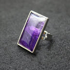 Personality Rectangular Jade Jewelry Gem Ring