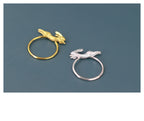 Jade Rabbit Ring In Sterling Silver Lovely