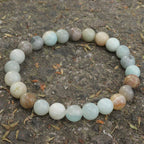 New Men's Bracelet Natural Healing Energy Stretch Bracelet Polished