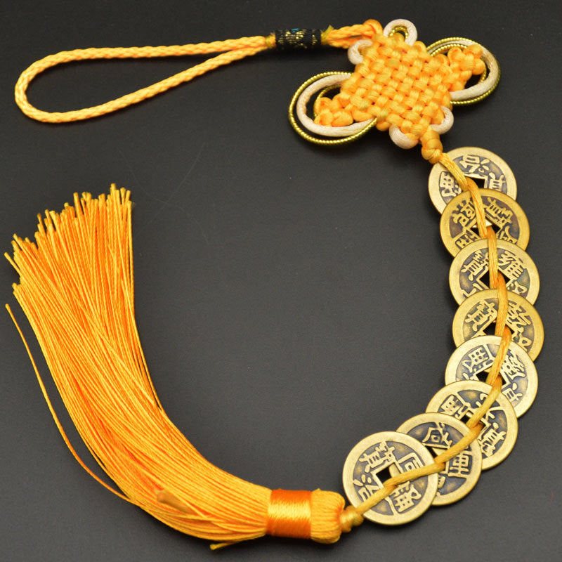 Enlightened Five Emperor's Coins Copper Coin Pendant