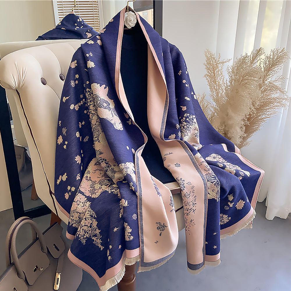 Air-Conditioning Shawl Cotton Wrap Thermal Scarf for Women-5