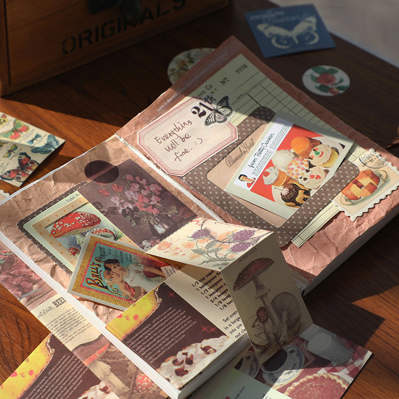 Retro Gift Box 155-piece Set Ins Gift Box Notebook Tape Sticker Set