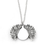 Personalized Engrave Name Date Sun Flower Necklace Fashion Custom Jewelry Gifts
