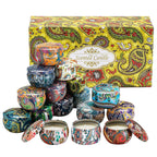 Floral Fruit Scented Candle Set 12 Soy Wax Travel Candles-2