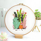 Beginner's Simple Cotton Linen Cactus Embroidery Material Pack-6